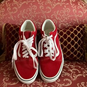 Men’s Red Suede Vans Off the Wall